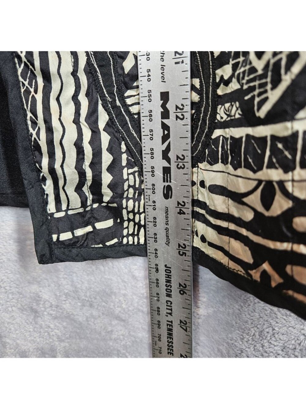 Chicos Black White Embroidered Silk Jacket Womens XL Floral Career Office Boho - Picture 7 of 12